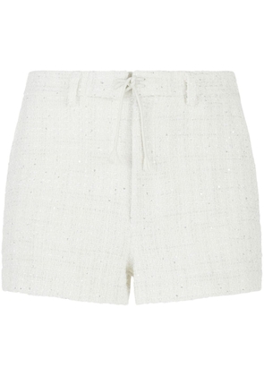 Gcds sequin-embellished tweed shorts - White