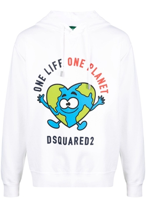 Dsquared2 long sleeves hoodie - White
