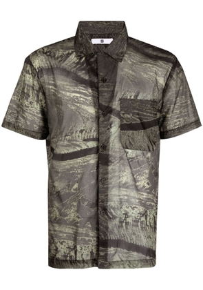 Olly Shinder graphic-print semi-sheer shirt - Green