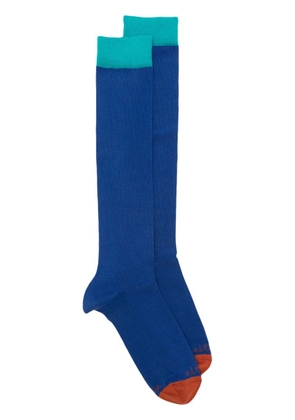 Altea logo-intarsia colour-block socks - Blue