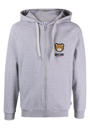 Moschino Leo Teddy zipped hoodie - Grey