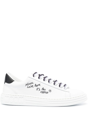 MSGM text-print low-top sneakers - White