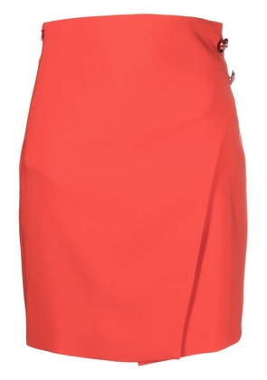 Genny high-waisted A-line skirt - Red