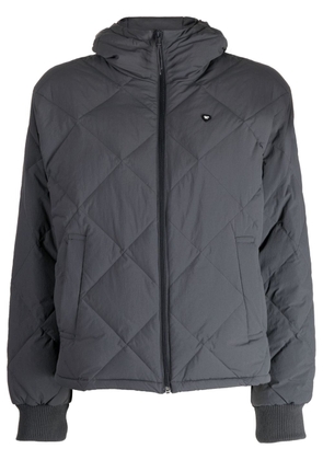 CHOCOOLATE logo-appliqué quilted padded jacket - Grey