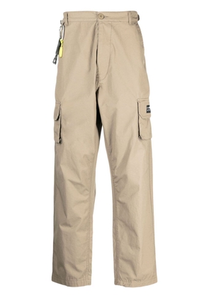 izzue straight-leg cotton cargo trousers - Brown