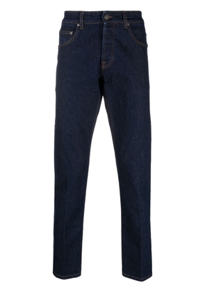 Lardini logo-patch straight-leg jeans - Blue