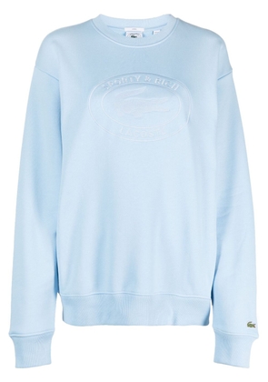 Sporty & Rich x Lacoste logo-embroidered sweatshirt - Blue