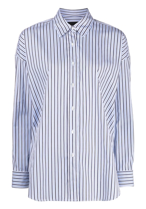 Nili Lotan oversize striped cotton shirt - Blue