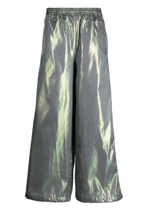 Doublet holographic-effect wide-leg trousers - Green