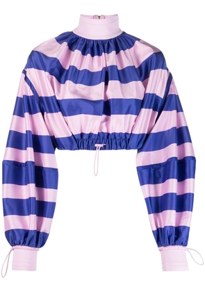 ZIMMERMANN horizontal-stripe print drawstring blouse - Pink