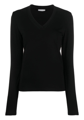 Le Tricot Perugia V-neck long-sleeve T-shirt - Black
