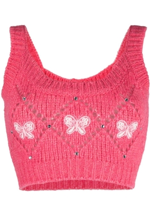 Alessandra Rich sleeveless knitted top - Pink