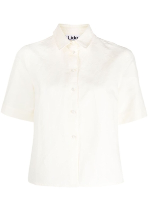 LIDO short-sleeve linen-blend shirt - Neutrals