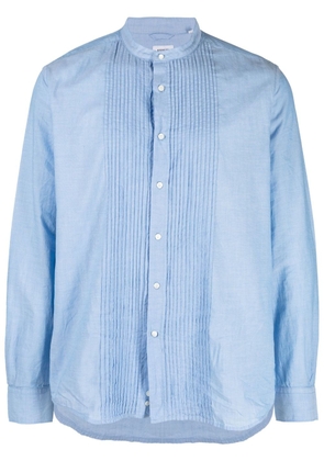 ASPESI pintuck-detail long-sleeved shirt - Blue