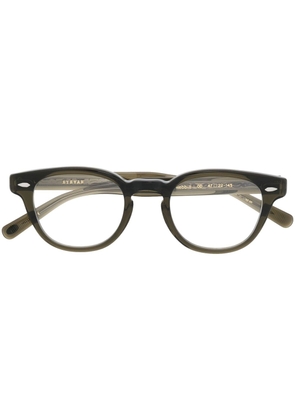 Eyevan7285 round frame glasses - Green