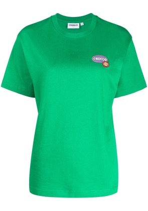CHOCOOLATE slogan-print short-sleeve T-shirt - Green
