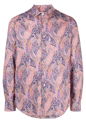 MC2 Saint Barth long-sleeve paisley-print cotton shirt - Purple