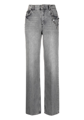LIU JO high-waist straight-leg jeans - Grey