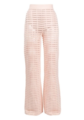 Genny open-knit flared trousers - Pink