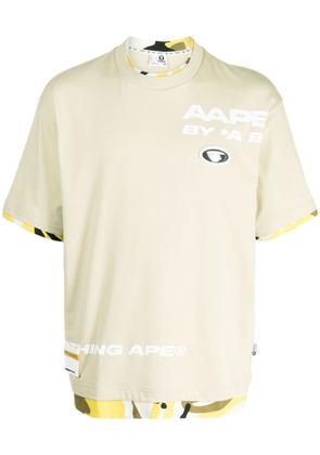 AAPE BY *A BATHING APE® logo-print cotton T-shirt - Green