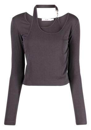 b+ab cut-out detailing long-sleeve top - Grey
