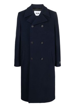 MSGM tailored double-breast wool coat - Blue