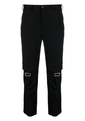 Black Comme Des Garçons cut-out buckle-detail skinny trousers