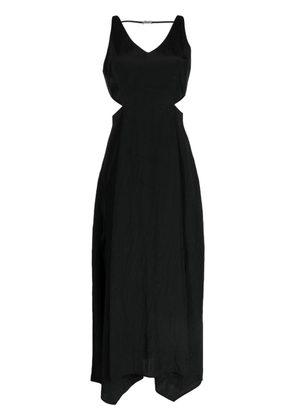 Juun.J open-side V-neck dress - Black
