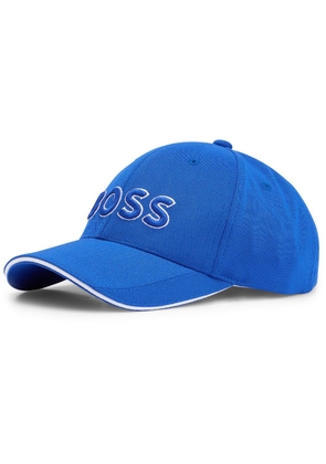 BOSS logo-embroidered cap - Blue