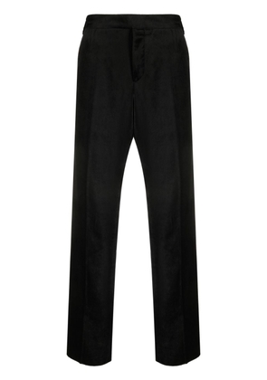 Lardini velvet straight-leg trousers - Black