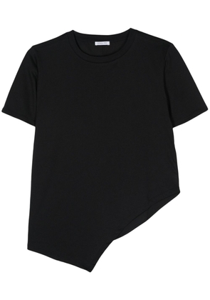Patrizia Pepe asymmetric cotton T-shirt - Black
