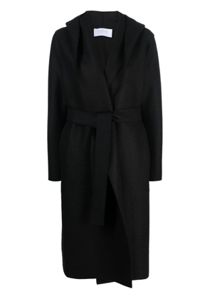 Harris Wharf London tied-waist felted coat - Black