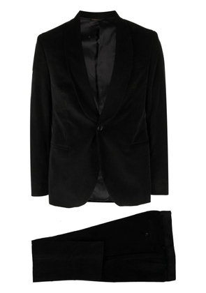 Manuel Ritz single-breasted velvet suit - Black