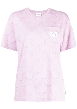 CHOCOOLATE graphic-print short-sleeved cotton T-shirt - Purple