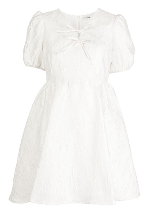 b+ab patterned-jacquard dress - White