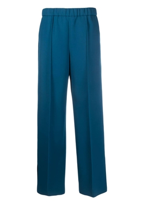 Jil Sander pressed-crease wool straight trousers - Blue