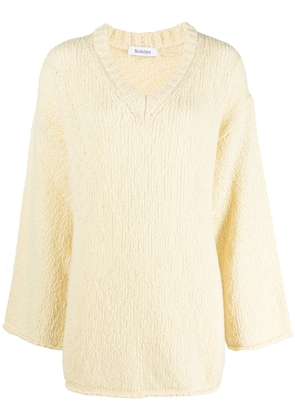 Rodebjer Ermine V-neck wool-cotton jumper - Yellow