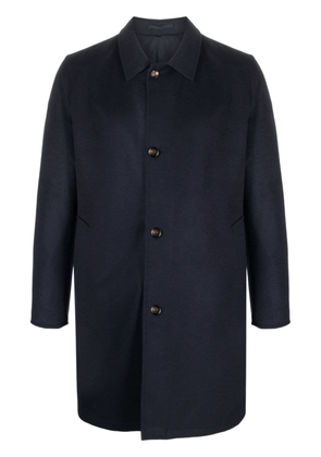 Kired spread-collar single-breasted coat - Blue