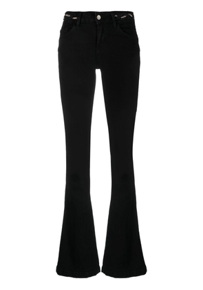 LIU JO chain-embellished flared jeans - Black