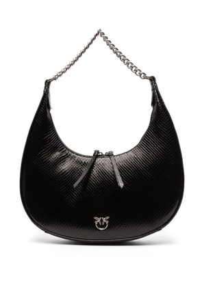 PINKO logo-plaque leather shoulder bag - Black