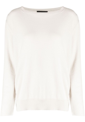 Fabiana Filippi round-neck knitted jumper - White