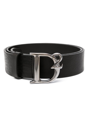 Dsquared2 D2 Statement logo-buckle leather belt - Black