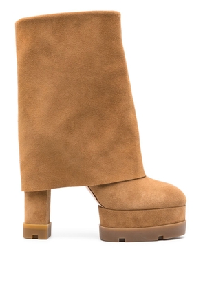 Casadei Nancy 160mm almond-toe boots - Brown
