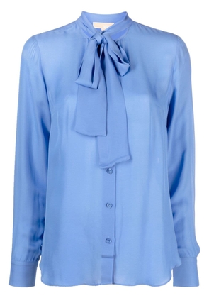 Michael Michael Kors pussy-bow collar button-up blouse - Blue