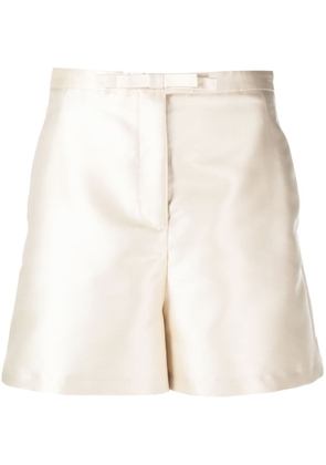 Blanca Vita satin-finish tailored shorts - Neutrals
