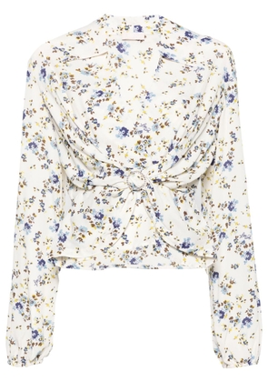 LIU JO floral-print crepe blouse - Neutrals