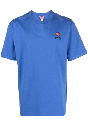 Kenzo logo-patch cotton T-shirt - Blue
