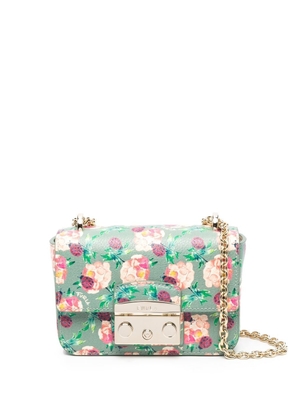 Furla mini floral print bag - Green