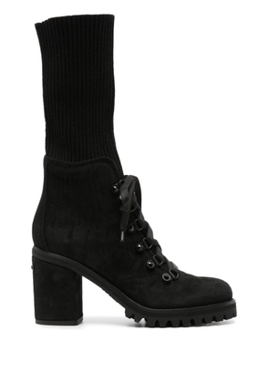 Le Silla St. Moritz 90mm suede boots - Black