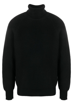 Lardini roll-neck ribbed wool jumper - Black